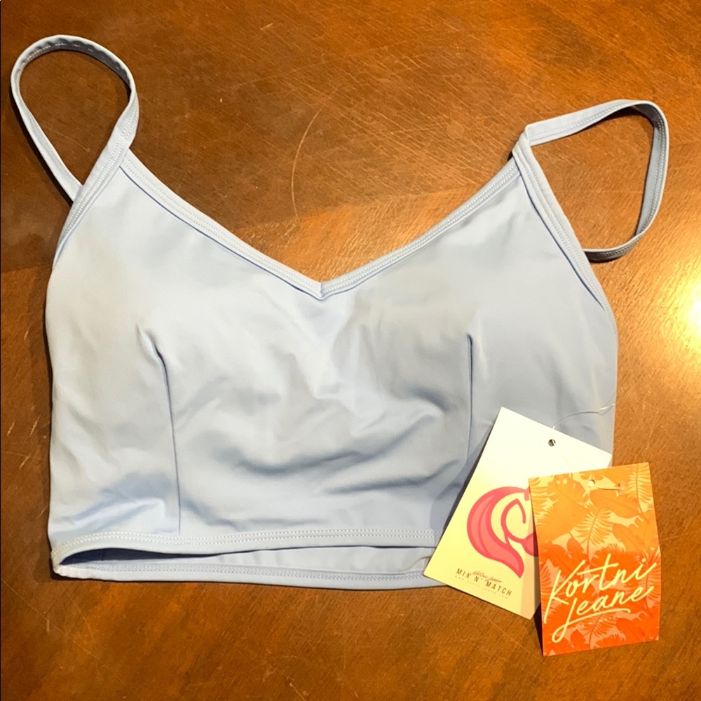Kortni Jeane Blue Bikini top with Adjustable Straps - NWT - Size XS 🔥🔥